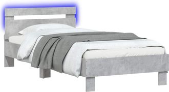 vidaXL Estructura De Cama Gris Hormig&oacute;n 80 X 200 Cm Vidaxl