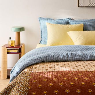 La Redoute Interieurs Nachtkastje met rieten onderstel en dubbel gelakt blad, TALMA