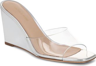 Veronica Beard Asha Wedge Sandal in Clear/Silver at Nordstrom, Size 12
