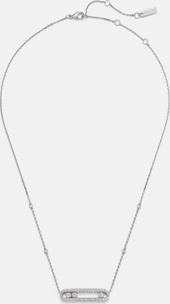 Messika Move 18kt white gold necklace with diamonds