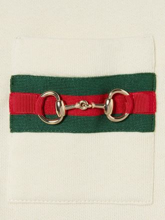 Gucci Girls Cotton Jersey Dress With Clamp White