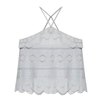 Isabel Marant Sleeveless Tops, female, Blue, Size: XS Prisha Top
