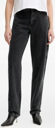 BOSS logo-patch jeans - women - Cotton/Lyocell - 28 - Black