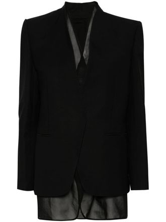 Brunello Cucinelli layered single-breasted blazer - Black