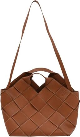 Loewe Pre-owned Shoulder Bags, female, Brown, Size: ONE SIZE Pre-owned Leather Shoulder Bag
