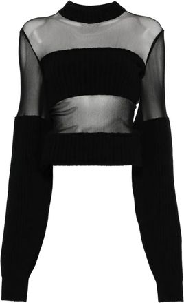 Jean Paul Gaultier Maglione crop - Nero
