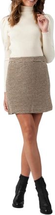 Lucca Couture Bianca A-Line Mini Skirt In Beige