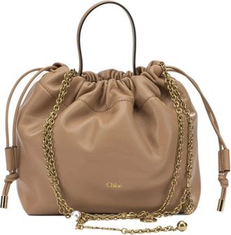 Chlo&eacute; Dames, Tassen, Beige, Maat: ONE Size Leer
