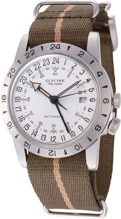 Glycine Airman Vintage The Chief Automatic White Dial Unisex Watch GL0473