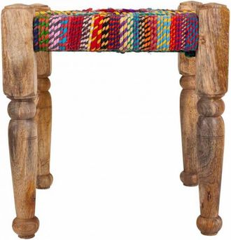 Wanderlust Deco Taburete de cuerda trenzada 38x38x38