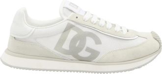 Dolce & Gabbana DG Cushion Sneakers - Heren - Sneakers - Wit - 41 1/2 EU - Polyester - Schoenen