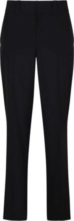 Prada Triangle Logo Broek - Heren - Slim Fit Broeken - Zwart - L - Wol - Broeken