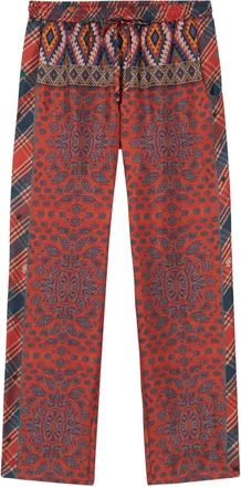 Pierre-Louis Mascia paisley-patterned drawstring trousers - Red