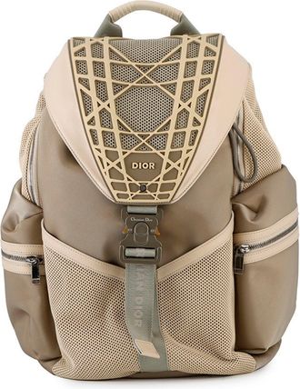 Dior Beige Khaki Nylon Mesh Backpack (Pre-Owned)