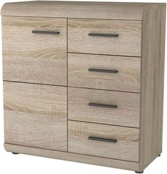 AKL FURNITURE Cómoda efecto madera Beige