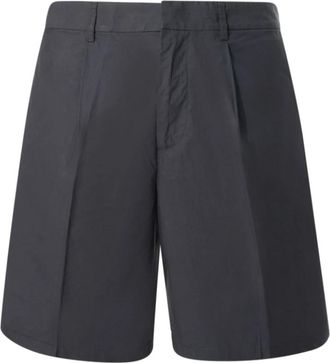 Emporio Armani Geplooide Shorts - Heren - Korte Broeken - Zwart - M - Katoen - Korte Broeken