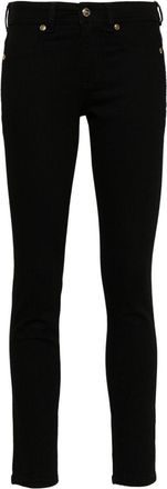 Versace Jeans Couture logo-plaque skinny jeans - women - Cotton/Elastane - 26 - Black