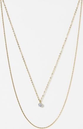 Simons Womens Cubic zirconia double chain