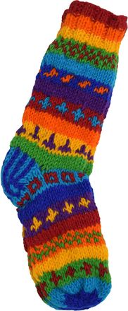 Gheri Hand Knitted Woolen Fleece Lined Winter Crew Socks I