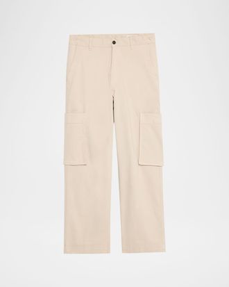 Officine G&eacute;n&eacute;rale Men & apos;s Pale Grey Cotton Naim Cargo Pants