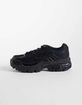 Nike Air Max Moto 2K sneakers nere e argento metallizzato-Nero