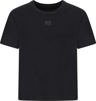 Alexander Wang T-Shirts, female, Black, L, Essential Puff Logo Tee