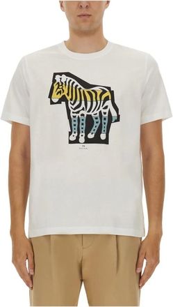 Paul Smith T-shirt con Stampa Zebra - - Tops - Uomo - Bianco - S
