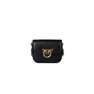 Pinko Love Box Bag Fl Mini Nappa + Vitello Seta - female - PINKO - Cross Body Bags - Black - ONE SIZE - Bags