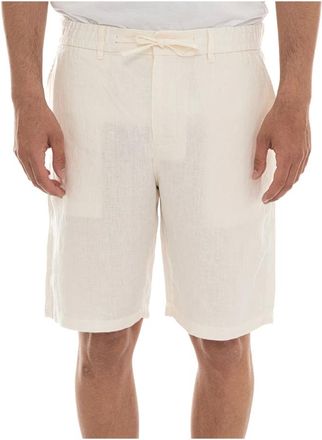 GANT Korte Broeken, Heren, Wit, L, Linnen, Linnen Shorts