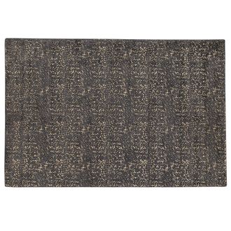 Beliani Beliani - Alfombra De Viscosa Gris Y Dorado 140 X 200 Cm Para Sal&oacute;n Esel