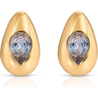 Ettika Glowing Teardrop Cubic Zirconia Stud Earrings in Blue at Nordstrom Rack