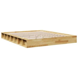 Berkfield Home Beautiful Bed Frame without Mattress 140x200 cm Solid Wood Oak in Brown