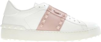 Valentino Garavani Schoenen, Dames, Wit, 40 EU, Leer, Rockstud Untitled Sneakers