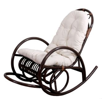 Hhg Hhg - Mecedora 648, Sill&oacute;n De Rat&aacute;n, Marr&oacute;n, Coj&iacute;n Blanco