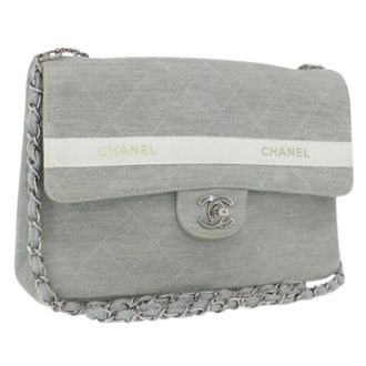 Chanel Pre-owned Shoulder Bags, female, Gray, Size: ONE SIZE Pre-owned Vintage Shoulder Bag
