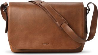 Shinola Runwell leather messenger bag - men - Leather - One Size - Brown