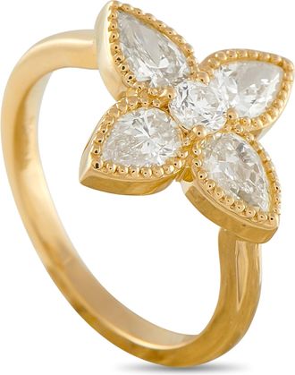 Luxury Bazaar 18K Yellow Gold 1.40ct Diamond Ring ALR-20706