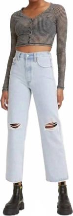 Levi's Womens Ribcage Straight Ankle Jeans In Ojai Up - Light Wash