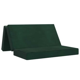 vidaXL Sof&aacute; Cama Plegable 120 X 67 X 45 Cm Verde Oscuro Vidaxl