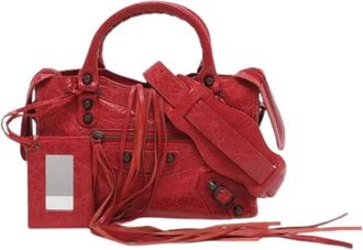 Balenciaga Pre-owned leren handtas - Dames - Vintage Handtas - Rood - ONE Size - Leer - Vintage