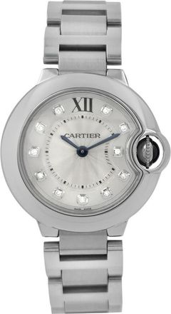 Cartier Pre-owned Cartier Ballon Bleu De Cartier Diamond Silver Dial Ladies Watch WE902073