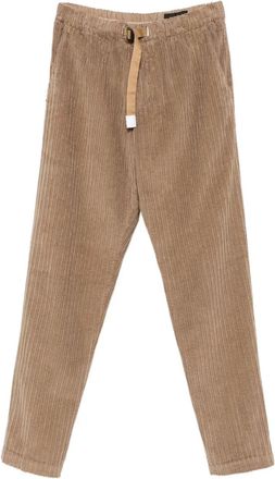 White Sand Pantaloni a coste con coulisse - Marrone