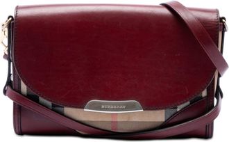 Burberry Pre-owned Burberry Leather and House Check Canvas Bridle Abbott Crossbody Ladies LPCFJXOZLVM85X0J