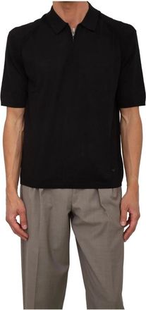 Emporio Armani Zwarte Pullover Lyocell Katoenmix - Heren - Polos - Zwart - 3XL - Katoen - Tops