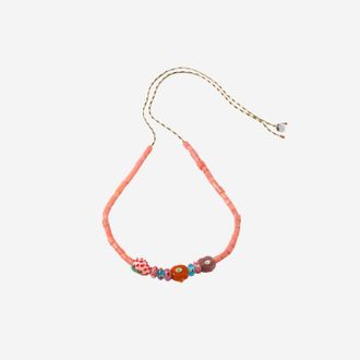 Sorbet Island Necklace With Assorted Glass Beads