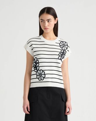 NVLT Womens Sleeveless sweater with Sequin Detail