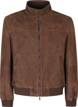 Seventy Dark Brown Padded Suede Jacket