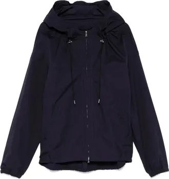 Lanvin Lightweight Hooded Windbreaker with Adjustable Drawstrings