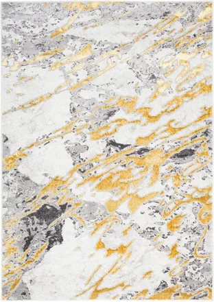 Tapiso Alfombra de salón oro crema gris 200 x 300 cm