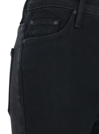 Mother Mid-Rise Flared Jeans - Black